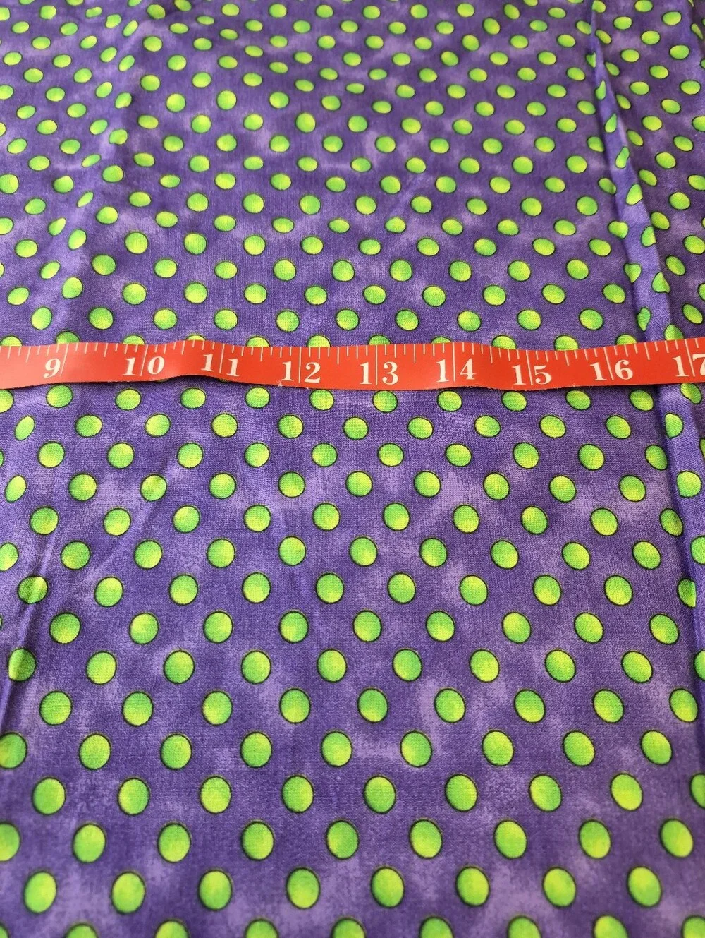 KD Kids & Co Kari Pearson Purple Green Dot Fabric 36x43”